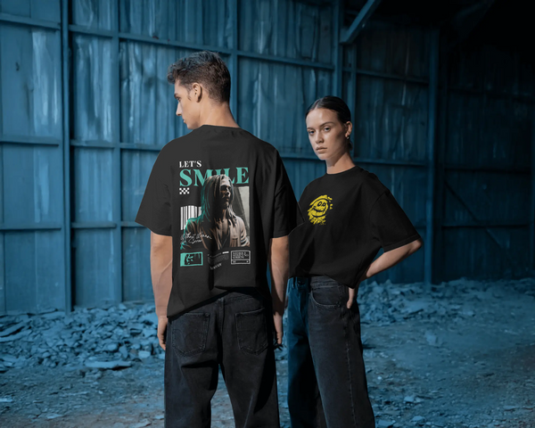 Oversized Let's Smile T-Shirt
